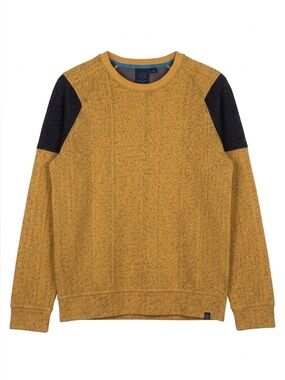 Burnside Black & Yellow Raglan Knit Crewneck Sweater Men’s Medium